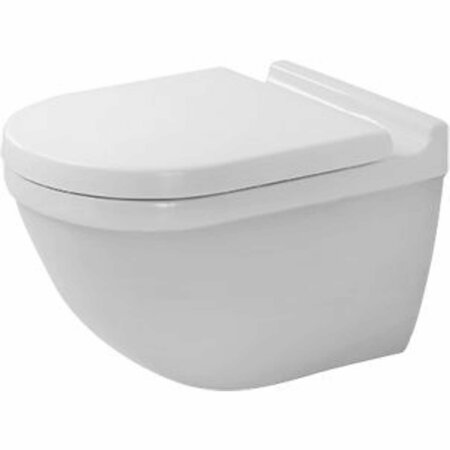 DURAVIT Toilet WMt, 21 1/4", Starck 3 Wht Durafix, 4.5 l gpf, Wall Mount, White Alphin 2527090092